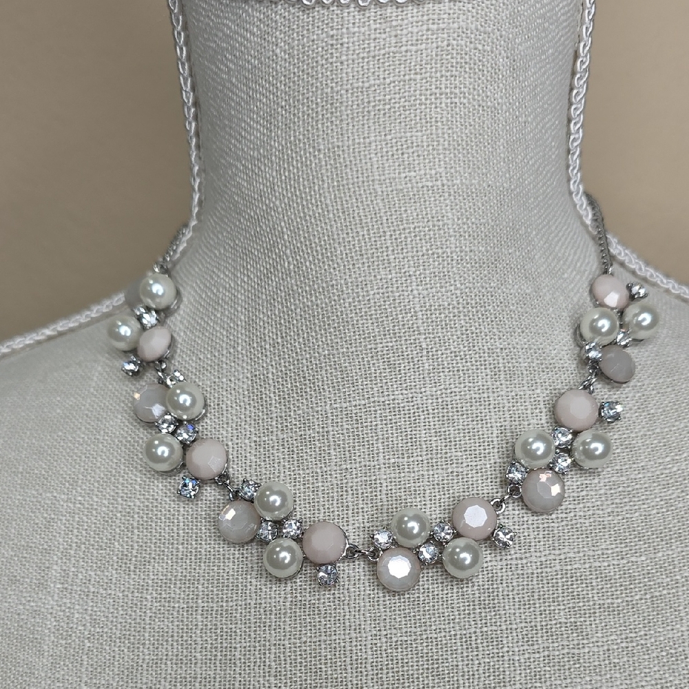 Park Lane Elegant Pearl and Crystal Necklace